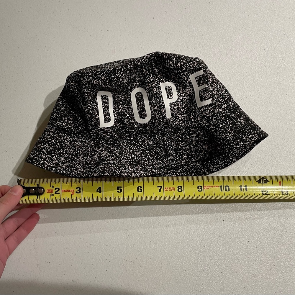 DOPE Black Speckled Bucket Hat with White Logo - Picture 7 of 9